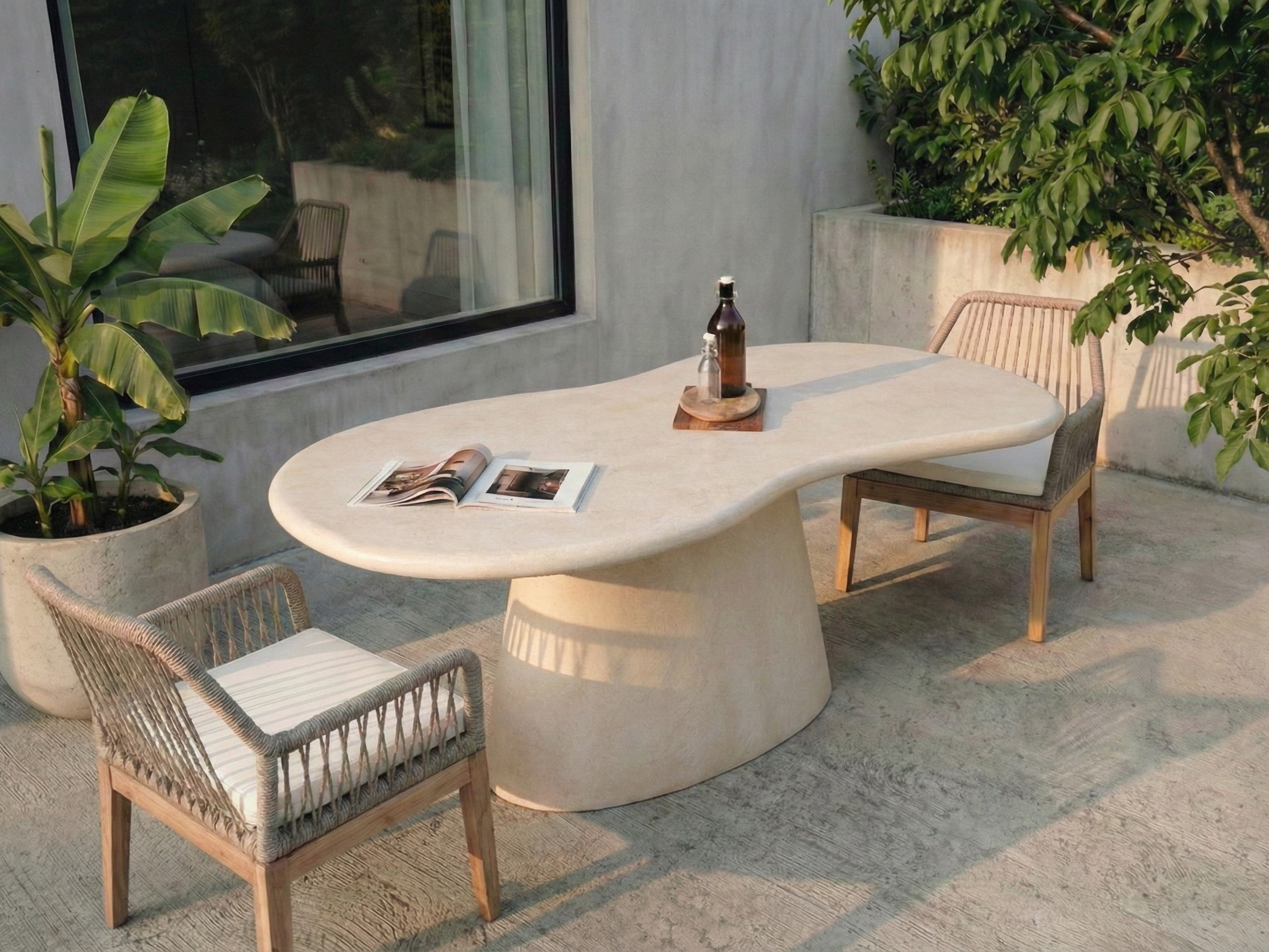 Tuin eettafel SPOLETO 200 cm 110 cm Beige