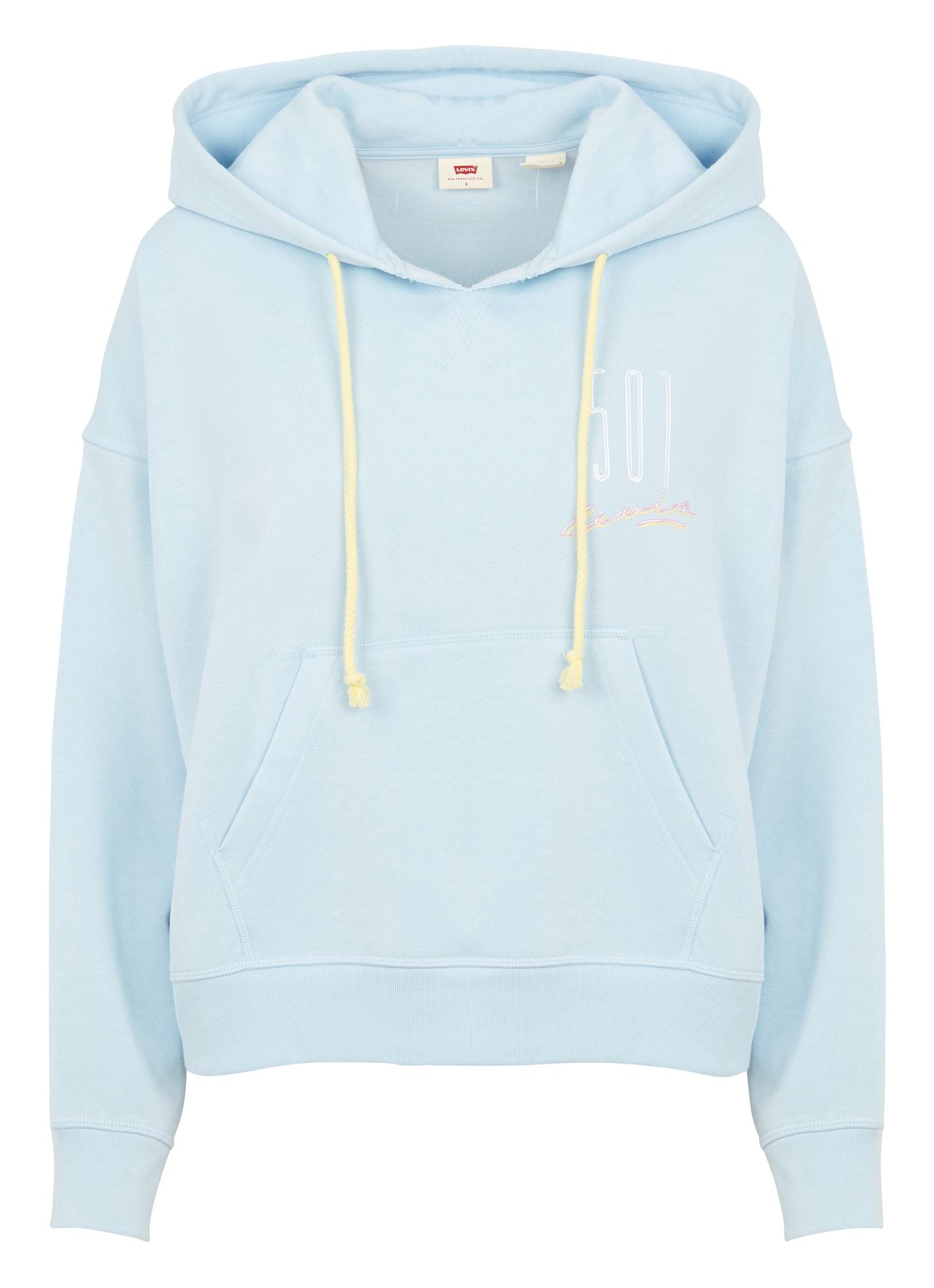 GR AUTHENTIC HOODIE - Sweat court sérigraphié en cotonmélangé| Bleu