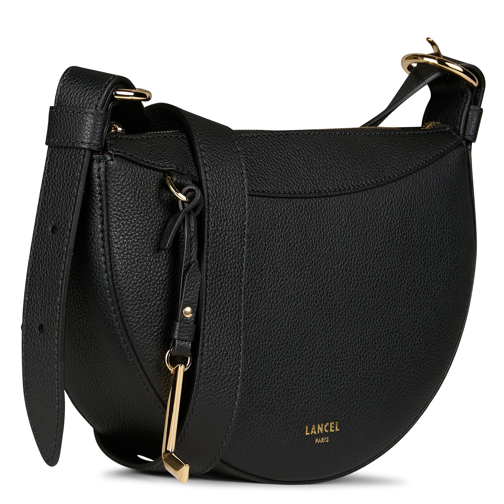 FAUBOURG - Sac demie lune en cuir| Noir