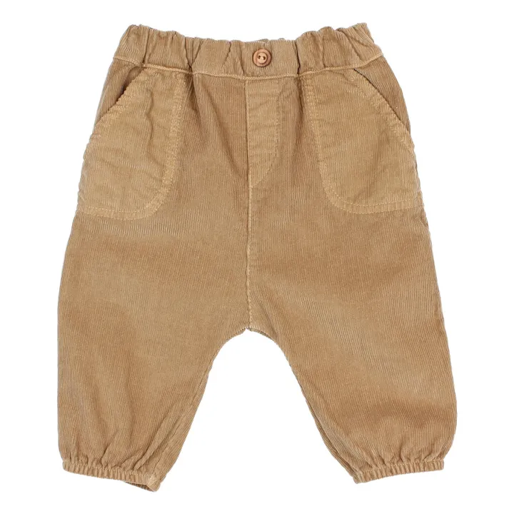 Búho Pantalon Velours Milleraies Poches | Camel