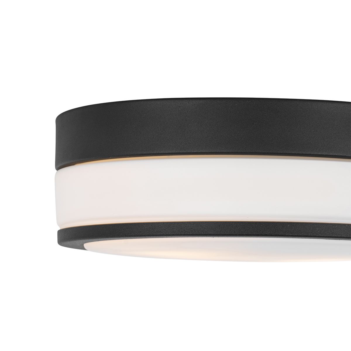 Moderne plafondlamp zwart 28 cm IP44  - Flavi
