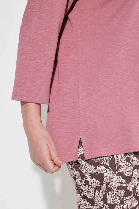 Shirt, Oversized, Rundhals, 3/4-Arm, Biobaumwolle