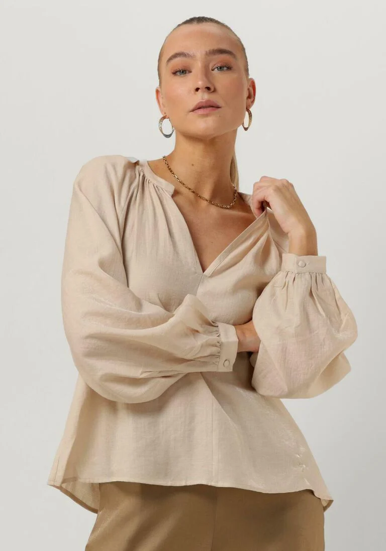 AAIKO creme aaiko blouse alanza shine vis 511
