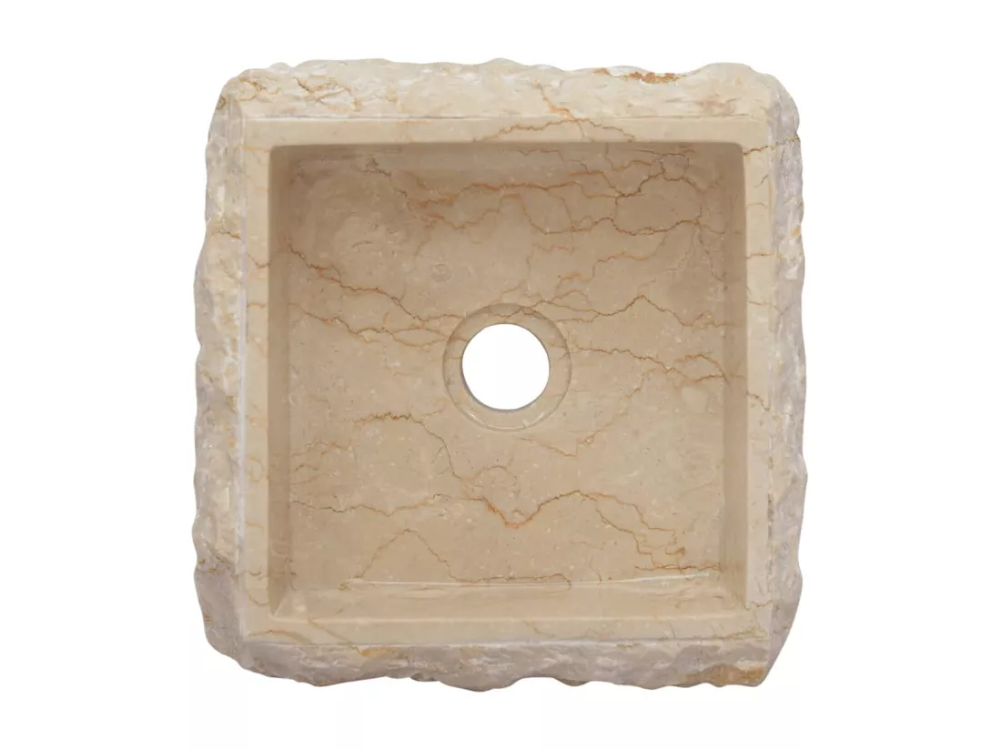 Lavabo de salle d'eau crème 30 x 30 x 13 cm 02_0002818