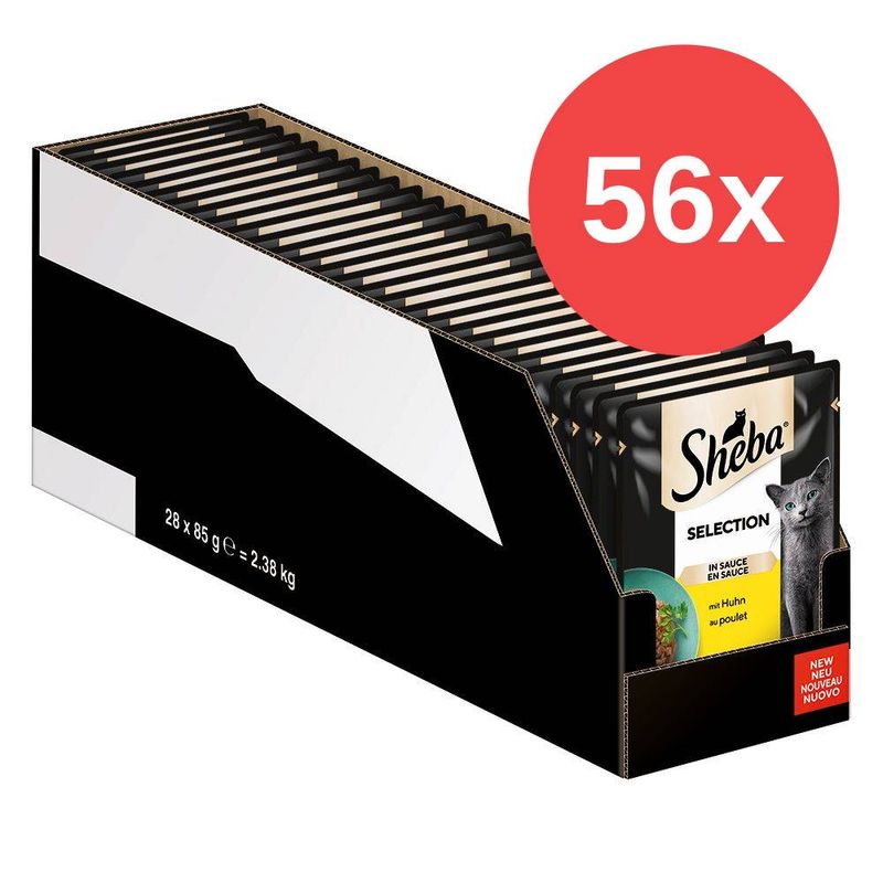 Mégapack Sheba 56 x 85 g pour chat ✓ pas cher