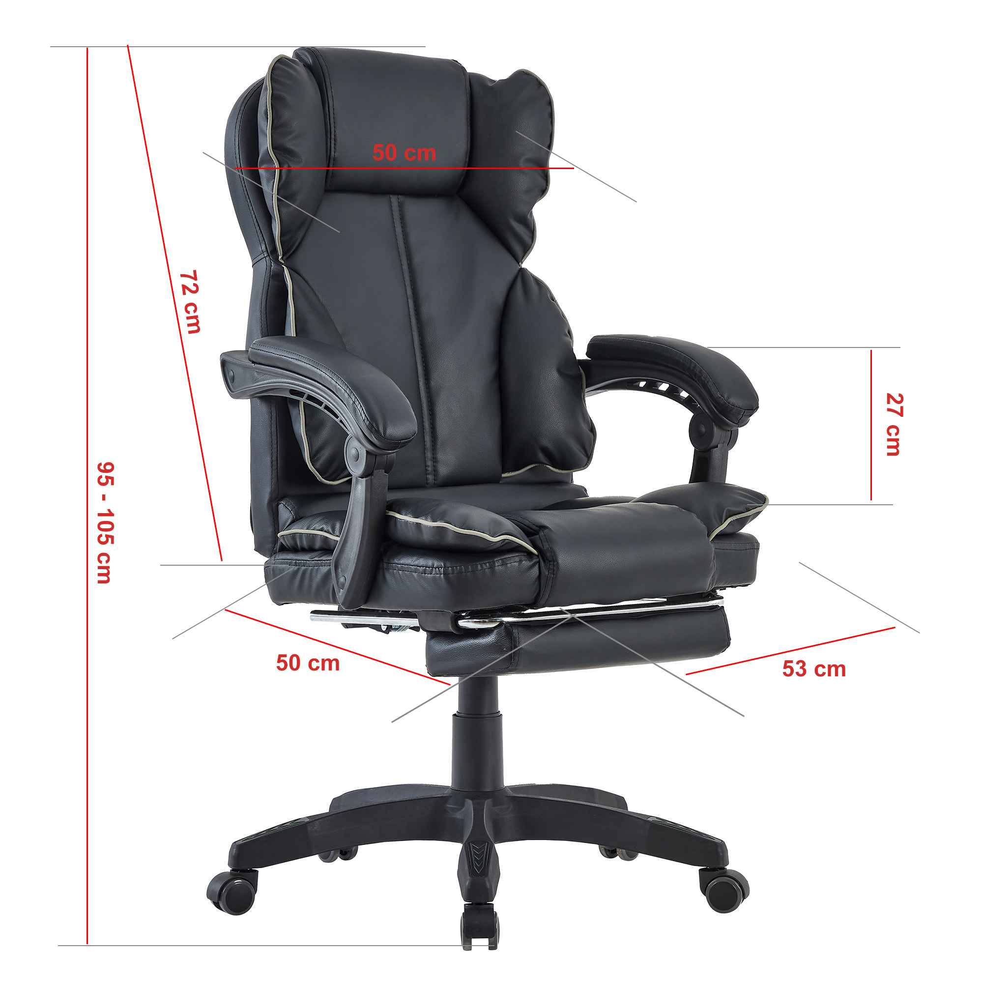 Schreibtischstuhl Bürostuhl Gamingstuhl Racing Chair Chefsessel mit Fußstütze