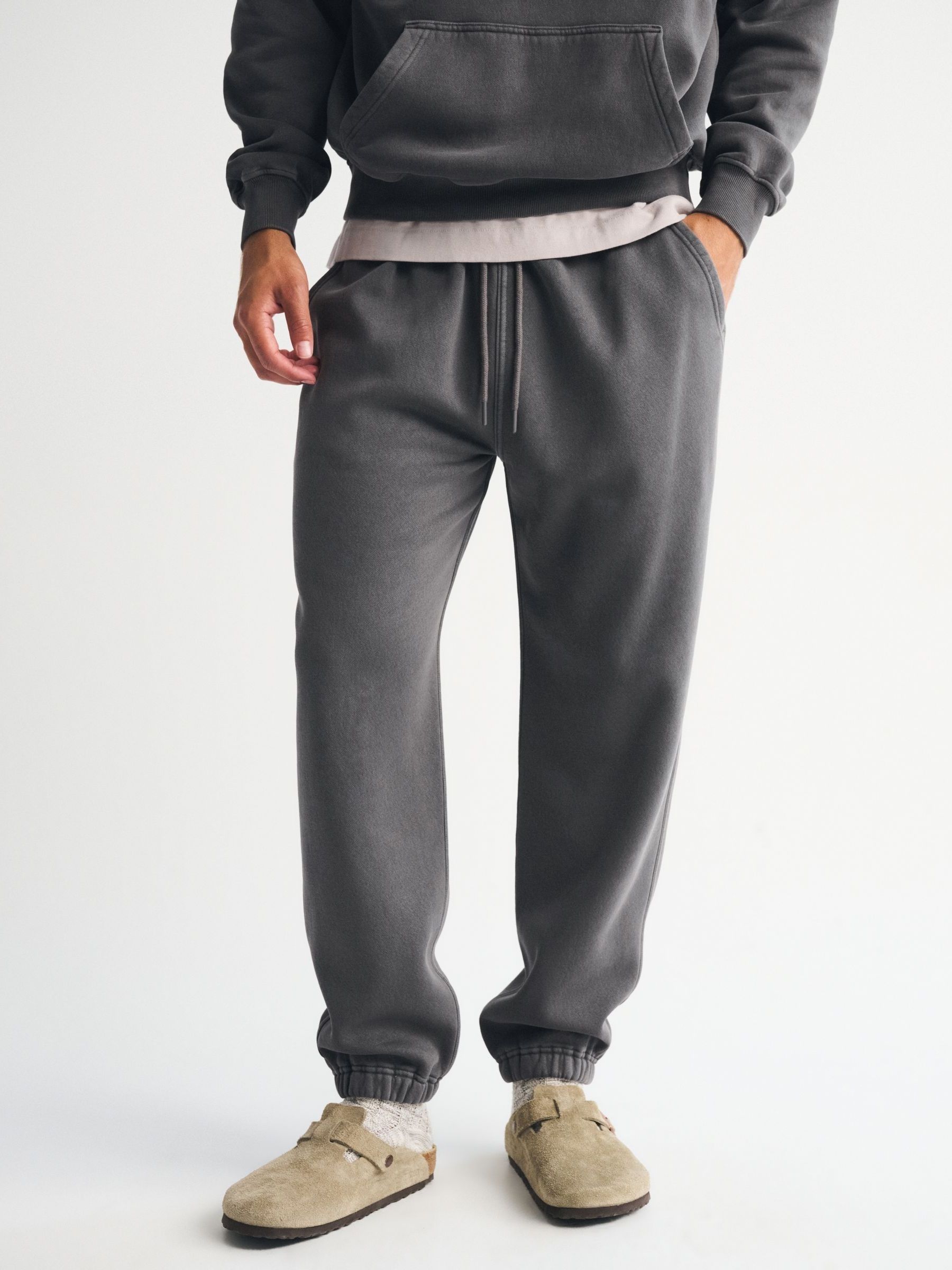 Grijs - Abercrombie & Fitch Essential Cinched Joggers