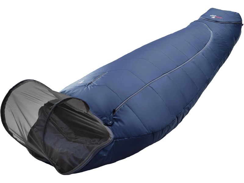 Grüezi Bag Schlafsack Biopod Wolle Zero Nylon, Night Blue Hochwertiger leichter Schlafsack