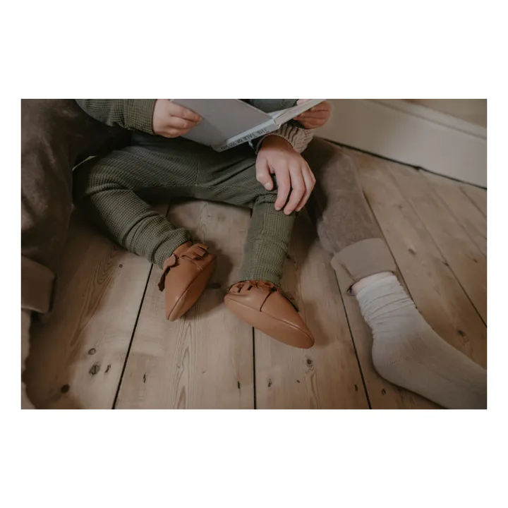 The Simple Folk Chaussons de Bébé Franges | Camel