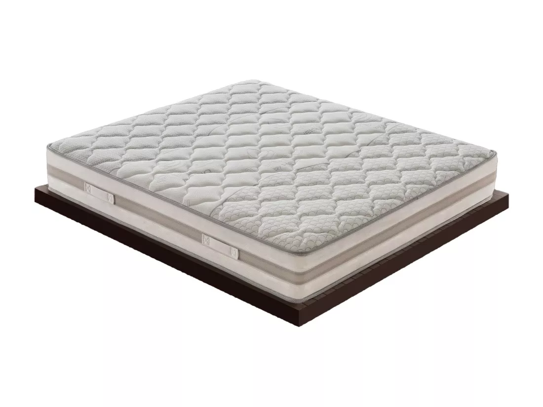Matelas à ressorts ensachés et à mémoire de forme - 9 zones différenciées - déhoussable - hauteur 25 cm 100x190 cm