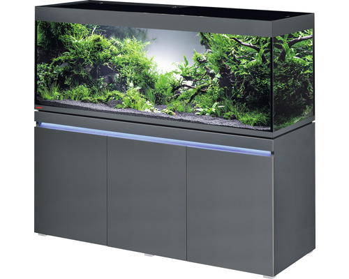 EHEIM incpiria 530 aquariumcombinatie met LED-verlichting en verlichte onderkast, grafiet