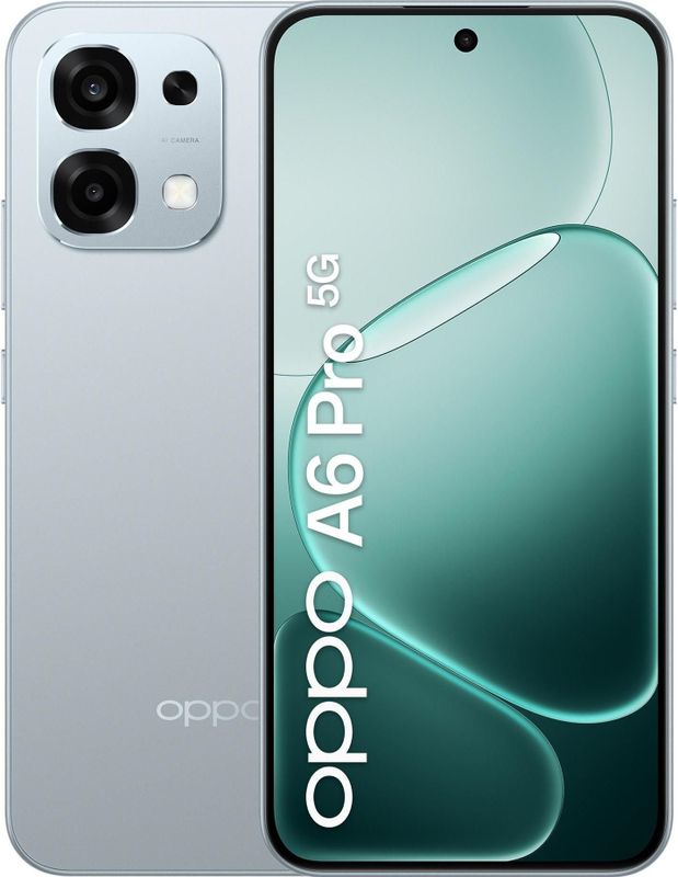 OPPO A6 Pro 5G - Smartphone - Zilver - 256 GB - 6.57 inch - Dubbele SIM