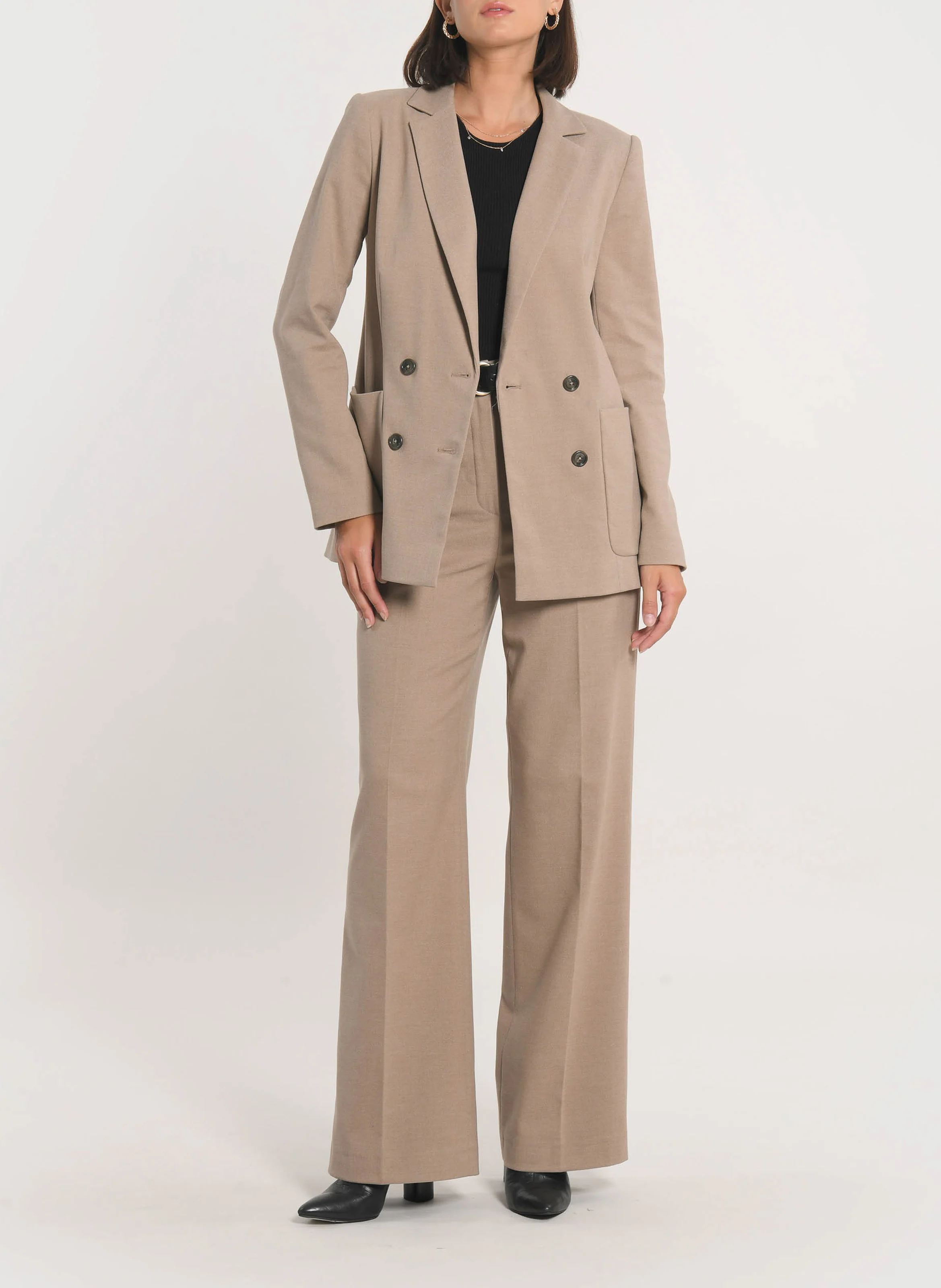 MACHA - Pantalon de tailleur large | Beige