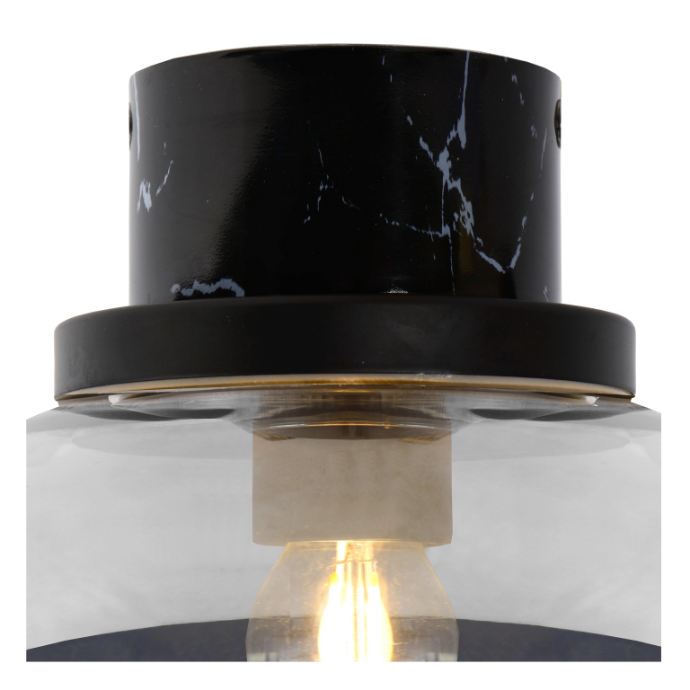 Lucide Lorena plafondlamp Ø23 badkamer IP44 fumé