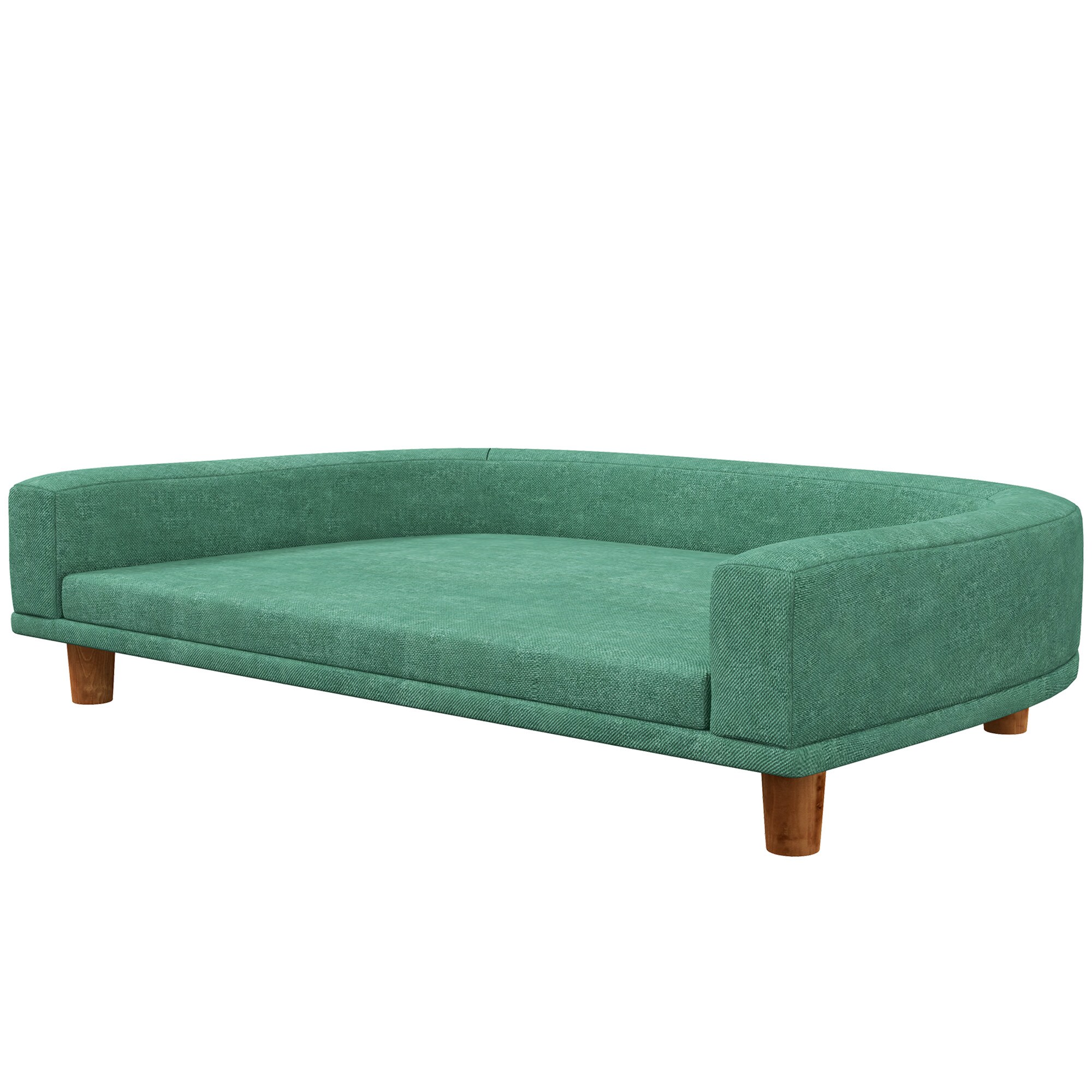 PawHut Hundebett mit rutschfesten Fußpads grün 98L x 67B x 25H cm
