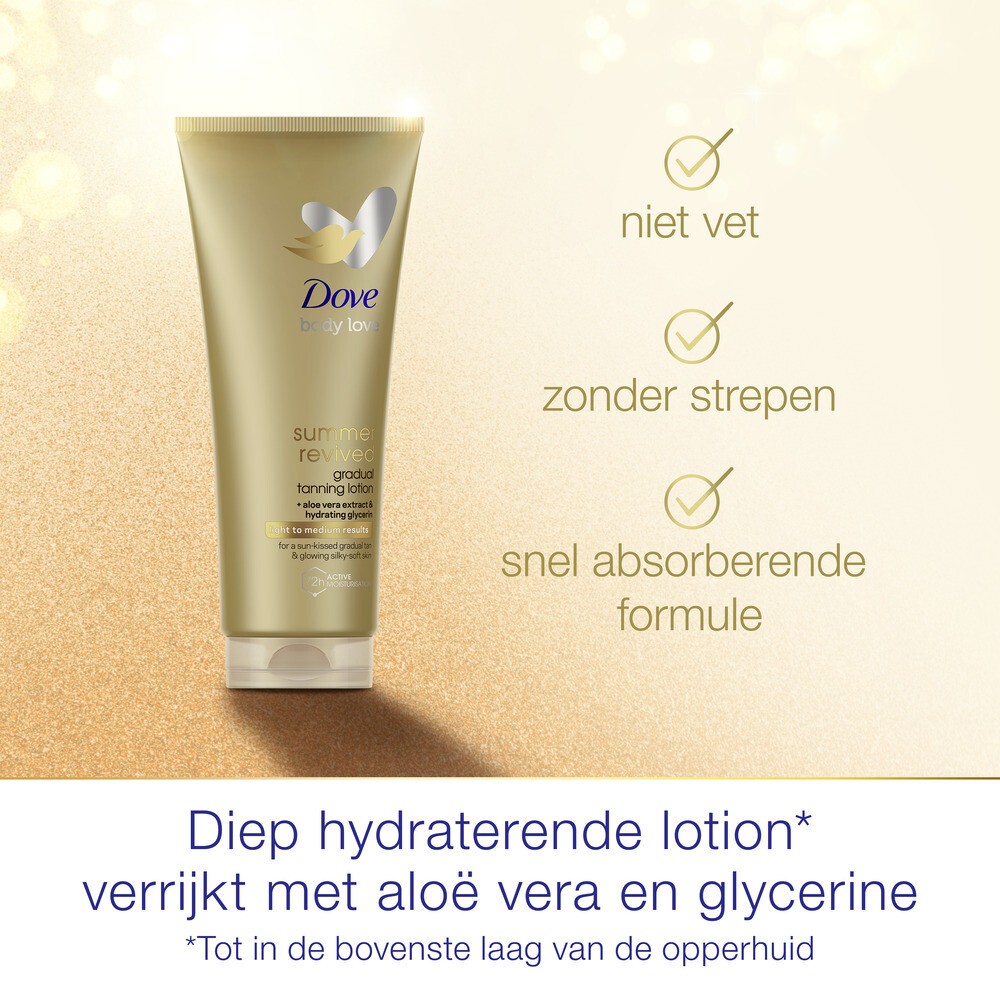 6x Dove Zelfbruinende Bodylotion Summer Revived Light-Medium200 ml