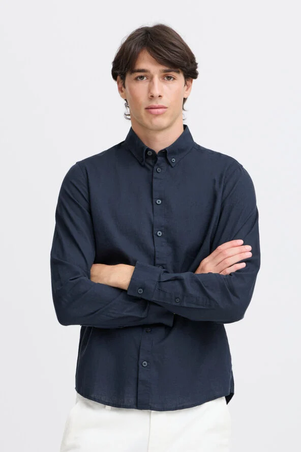 Casual Friday CFANTON LS BD shirt Dark navy