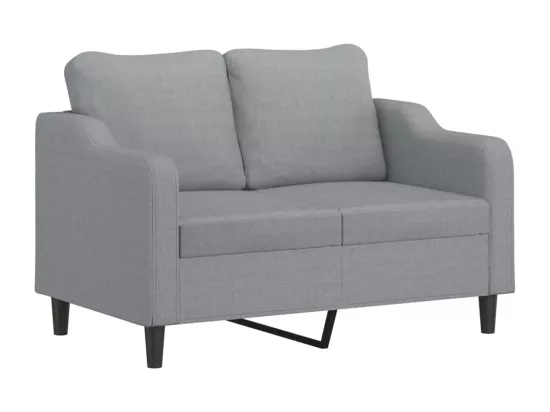 Ensemble de canapés 3 pièces coussins gris clair tissu