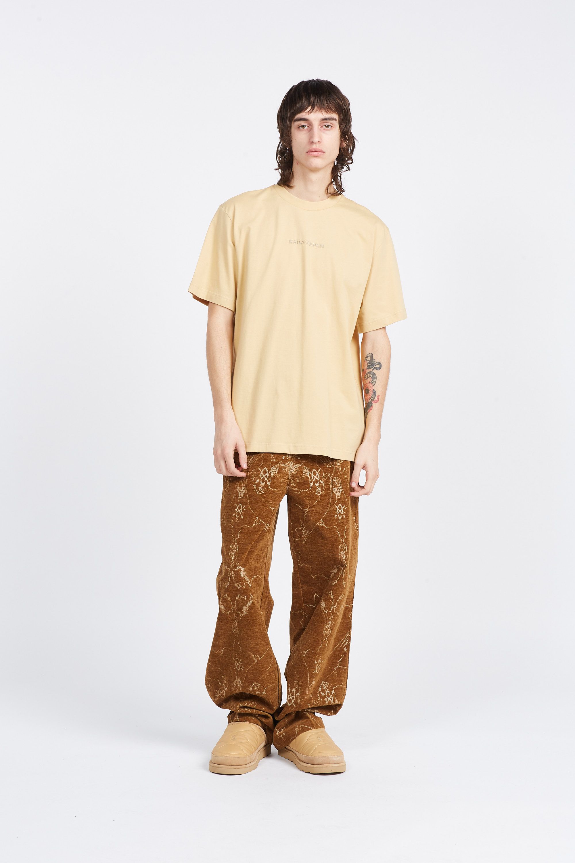 Daily Paper T-shirt logotype ss t-shirt Beige