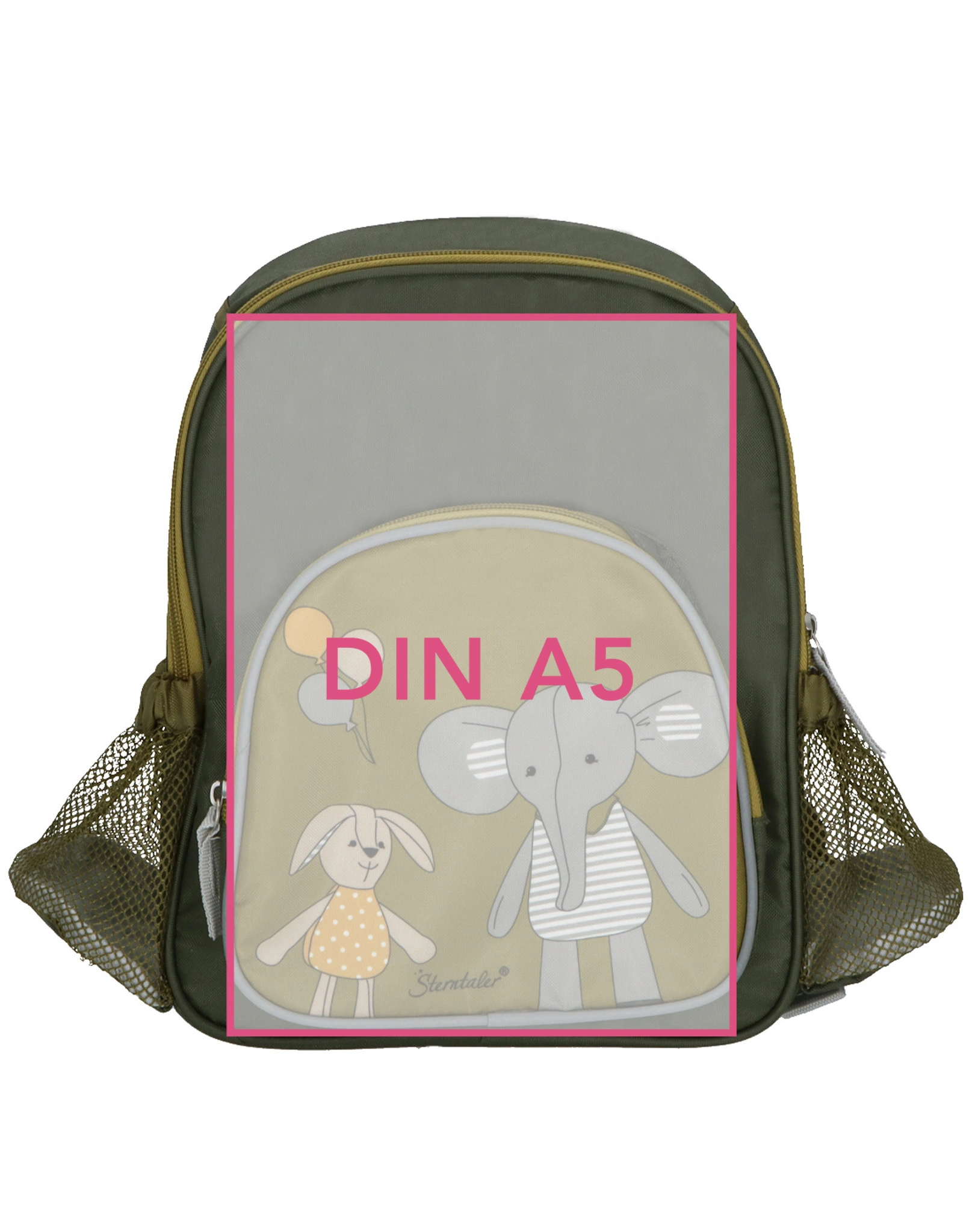 Kinderrucksack EDDY & HAPPY (30x34x10) in dunkelgrün