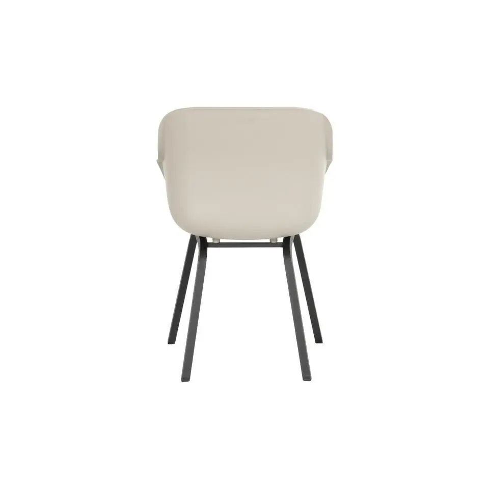 Hartman Le Soleil Element dining armstoel - Soft Taupe/Black - 2 st.
