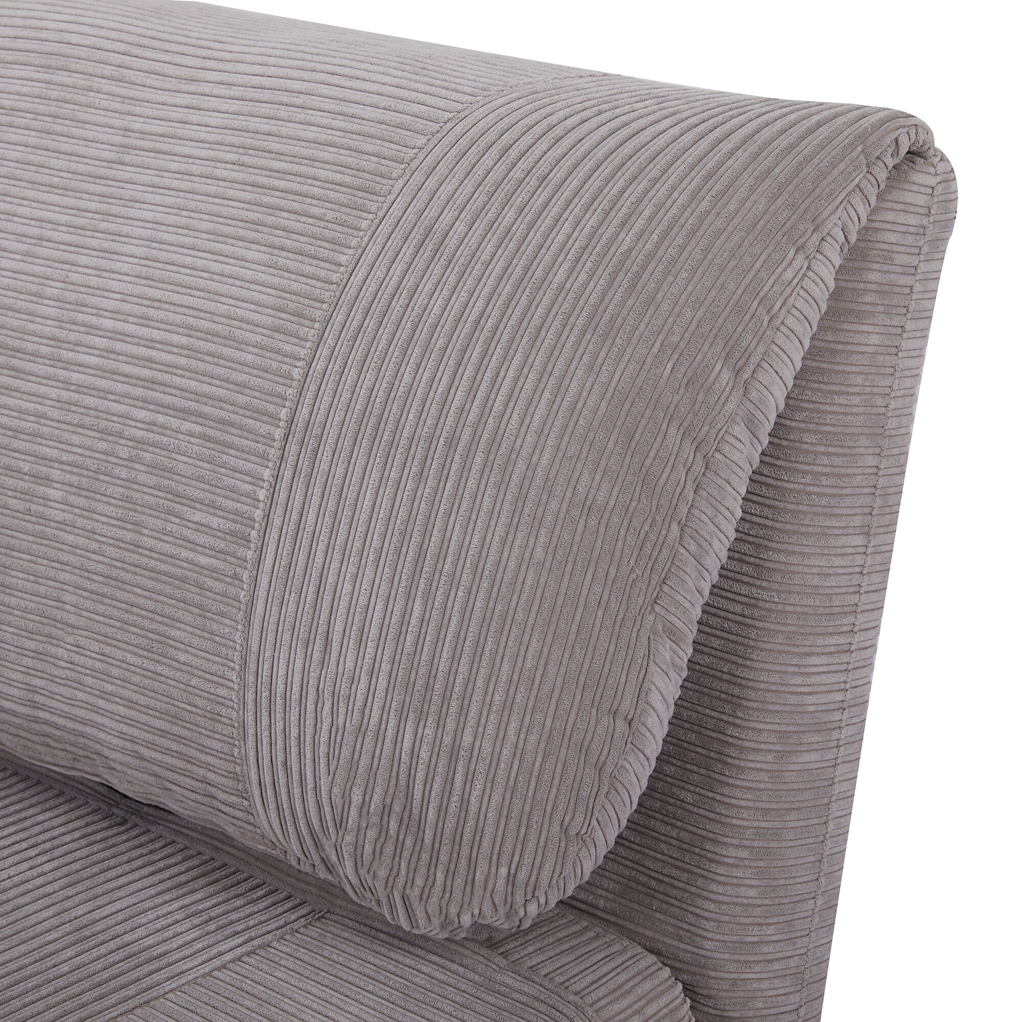 HOMCOM Schlafsofa mit Sitzkissen grau 82L x 89B x 83H cm