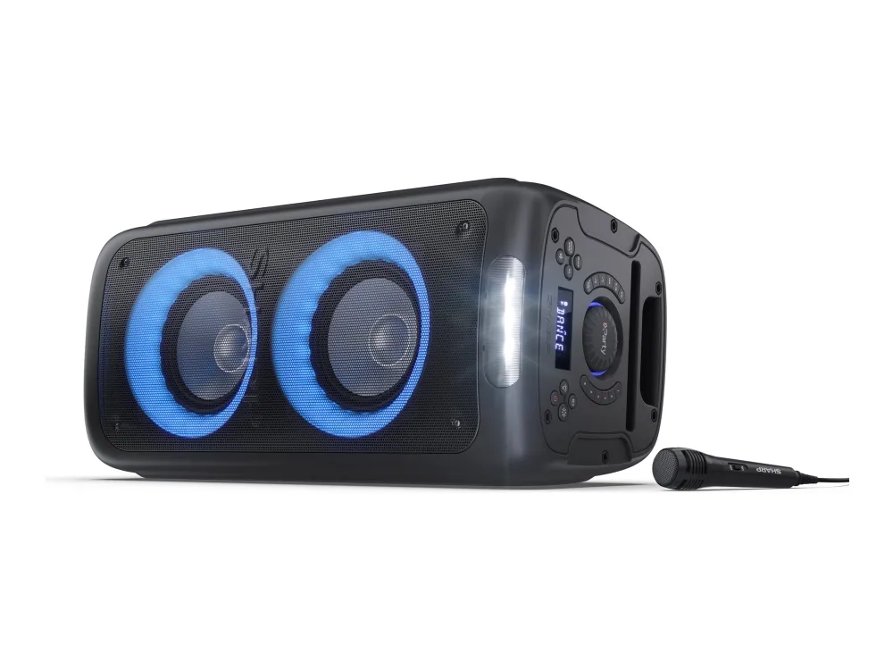 Sharp XParty Street Beat PS-949 - Festhøjttaler - trådløs - Bluetooth - App-kontrolleret - sort (gitterfarve - sort)