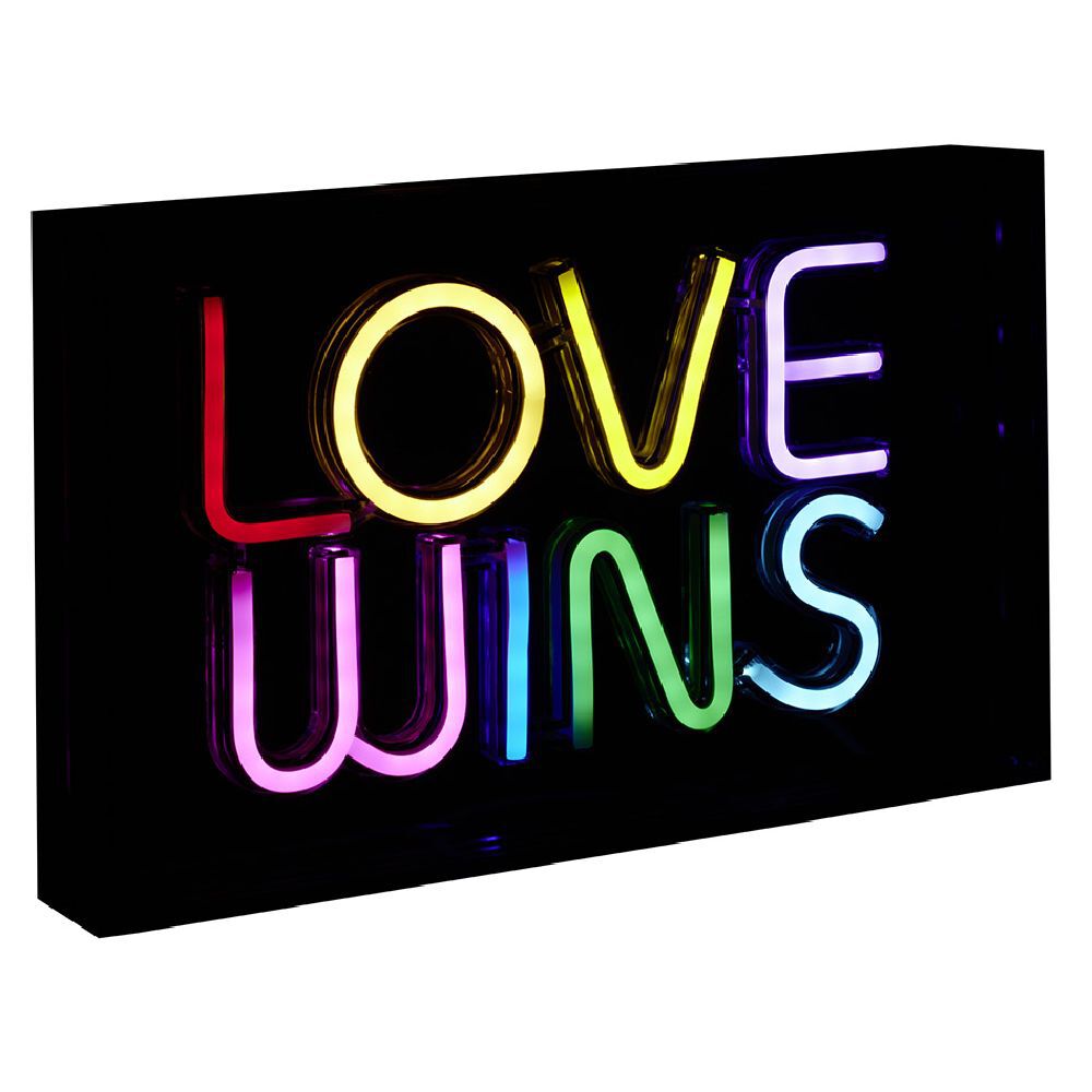 Lampe néon LOVE WINS 30x4,5xH15cm