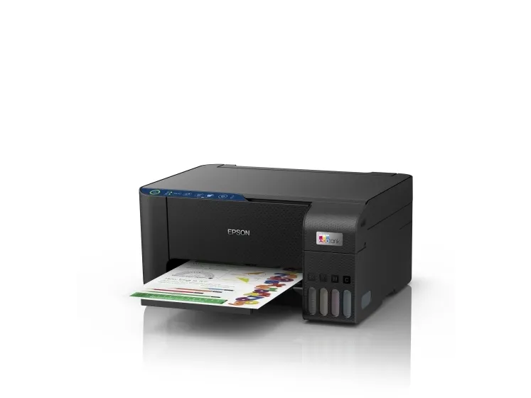 [OUTLET] - Epson L3251 - Multifunktionsprinter - farve - blækprinter - kan genopfyldes - A4 (210 x 297 mm) (original) - A4/Legal (medie) - op til 10 spm (udskriver) - 100 ark - Wi-Fi, USB - sort
