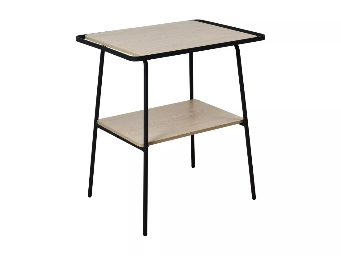 Meuble simple vasque décor chêne et métal 70cm LANKA