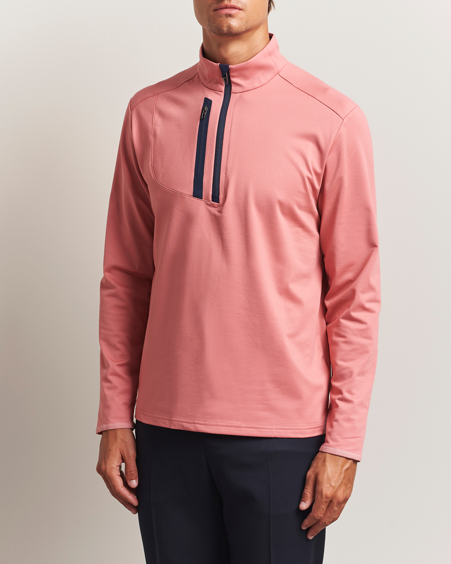 RLX Ralph Lauren Luxury Jersey Half Zip Desert Rose