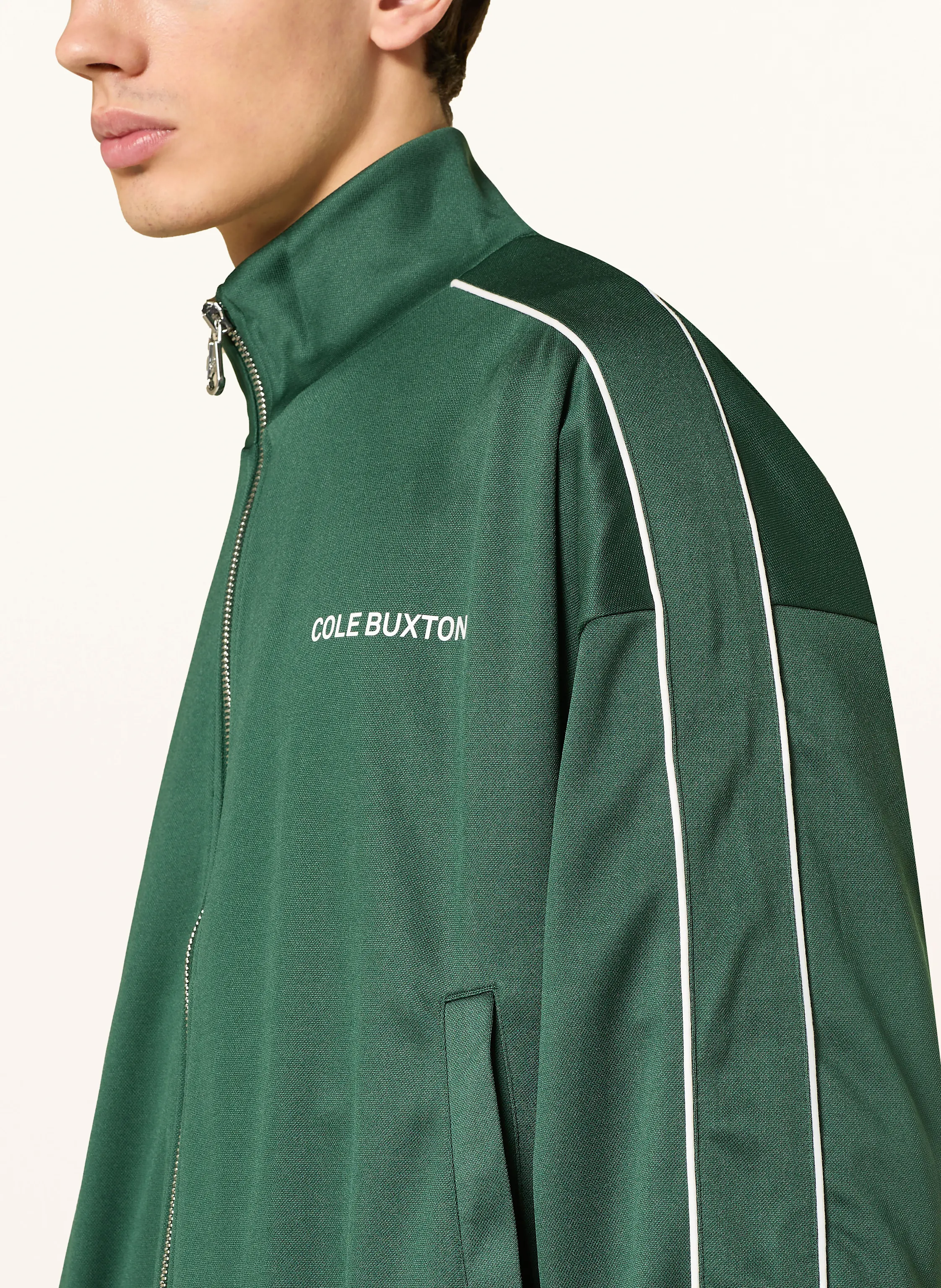 COLE BUXTON Sweatjacke PIPED mit Galonstreifen