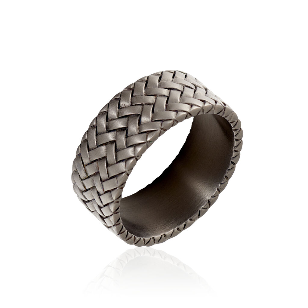 Bague Argent Noir