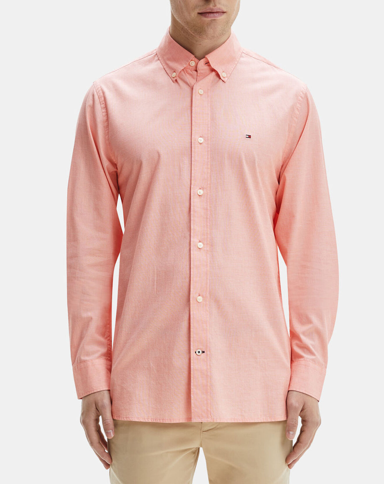 Tommy Hilfiger Chemise droite en Popeline Natural Soft rose