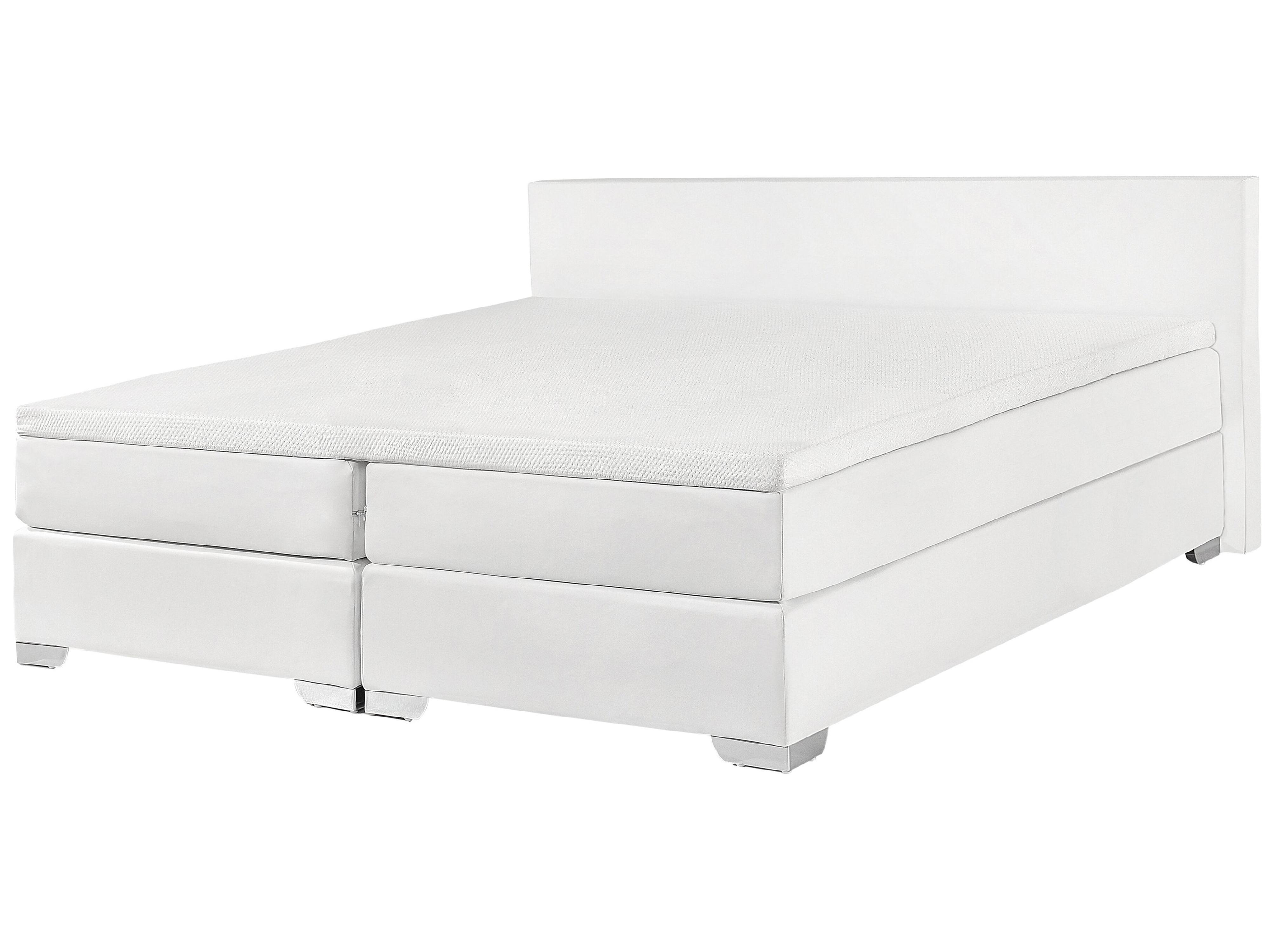 Boxspring Kunstleer PRESIDENT 180 x 200 cm Wit