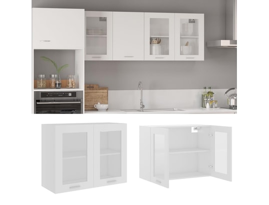 VIDAXL - Meuble haut Armoire de cuisine blanc 80x31x60 cm aggloméré