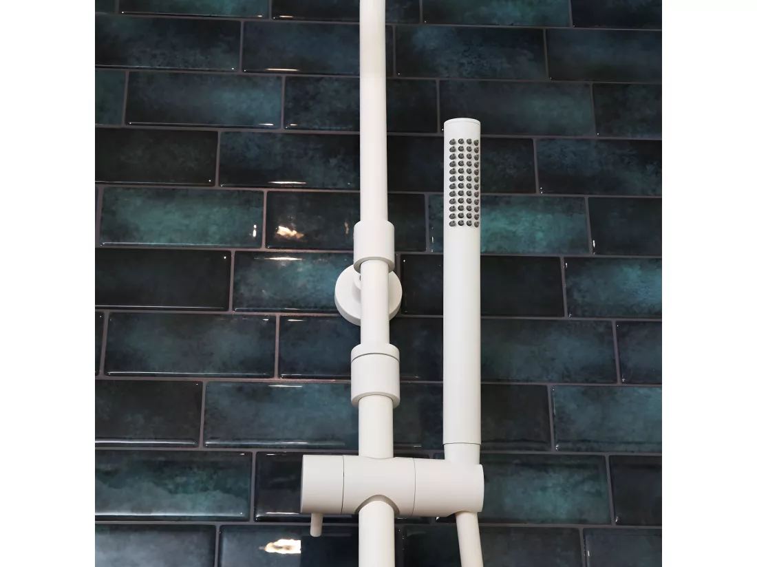 Luisa II colonne de douche thermostatique blanche - Essebagno