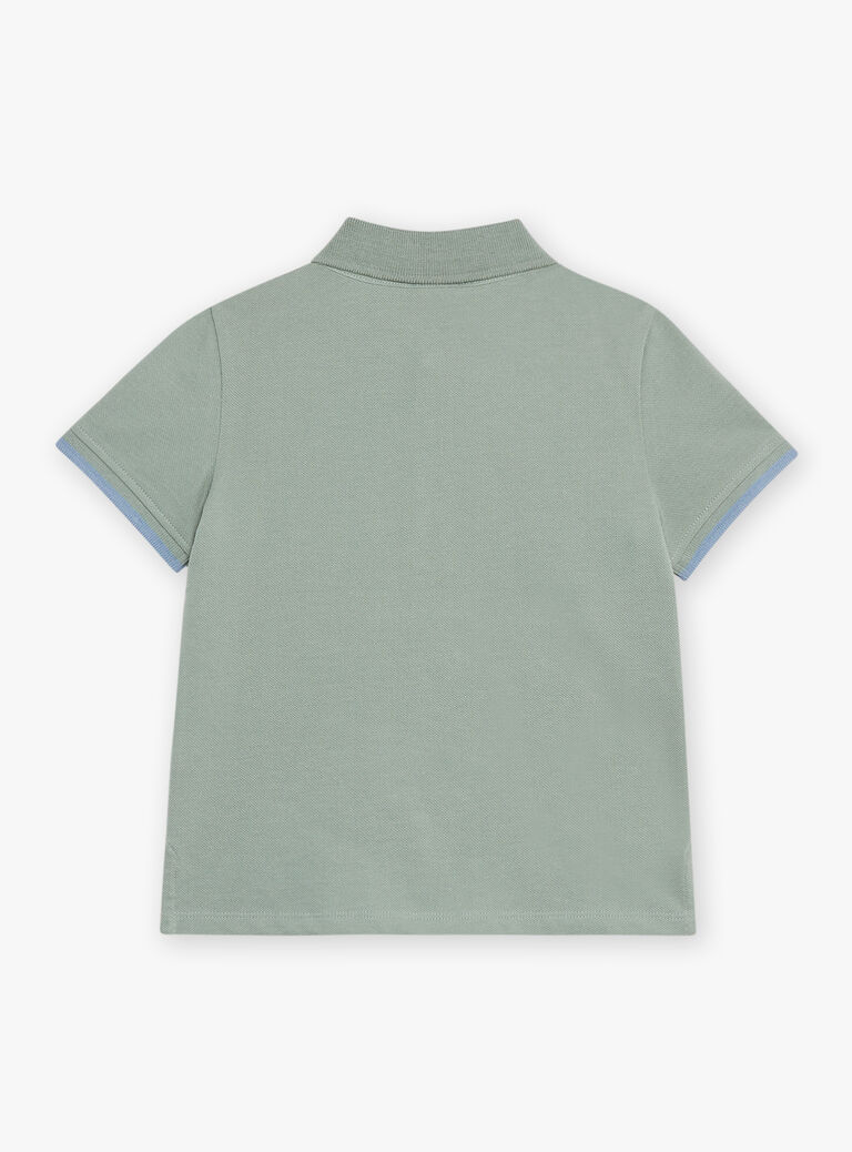 Polo vert à motif avions