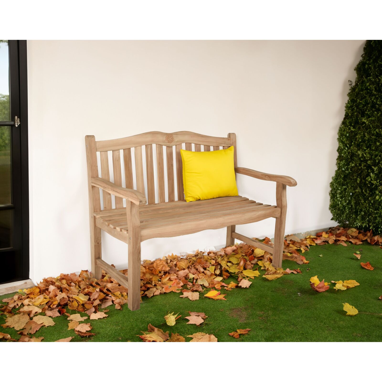 2-Sitzer Gartenbank ROMANG - Teak massiv - 120 cm