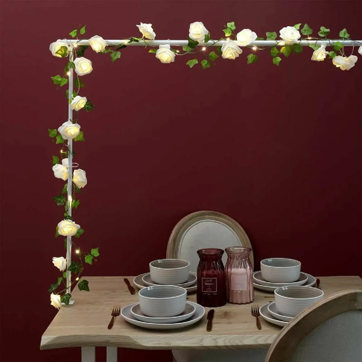 Paris Prix Guirlande Lumineuse 20 LED - Rose