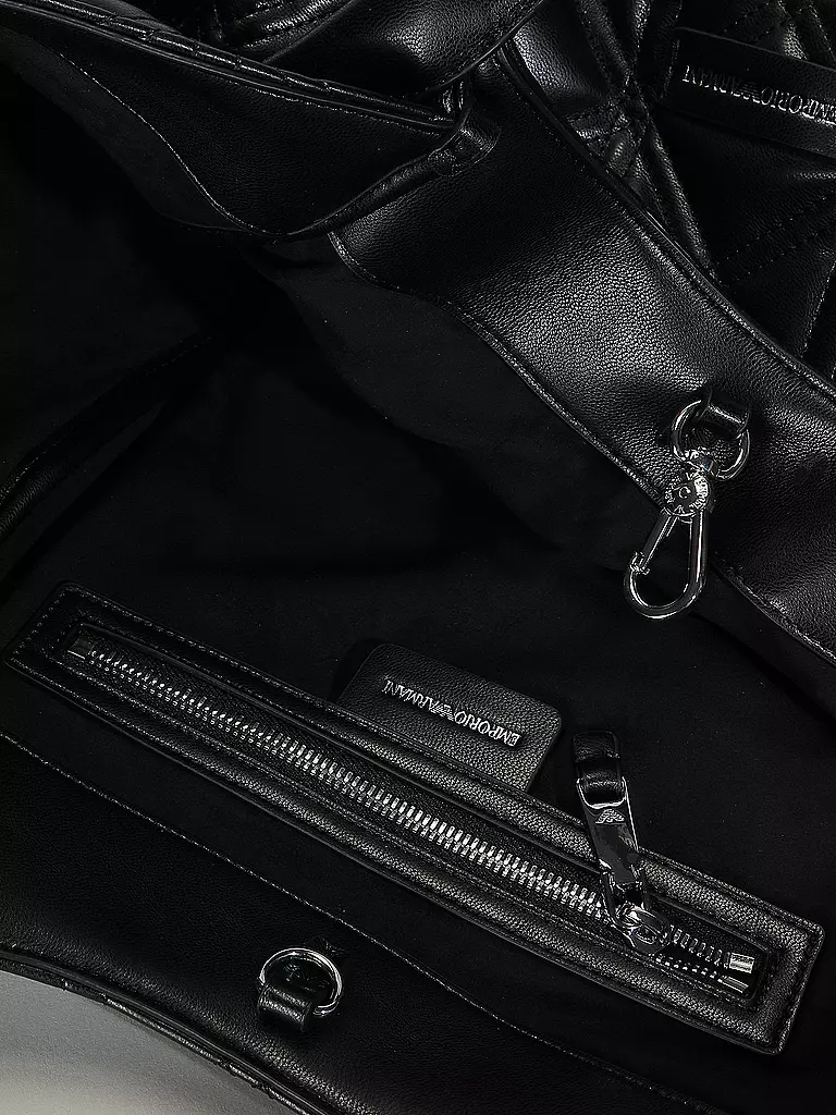 EMPORIO ARMANI Ledertasche - Shopper SHOPPING M schwarz