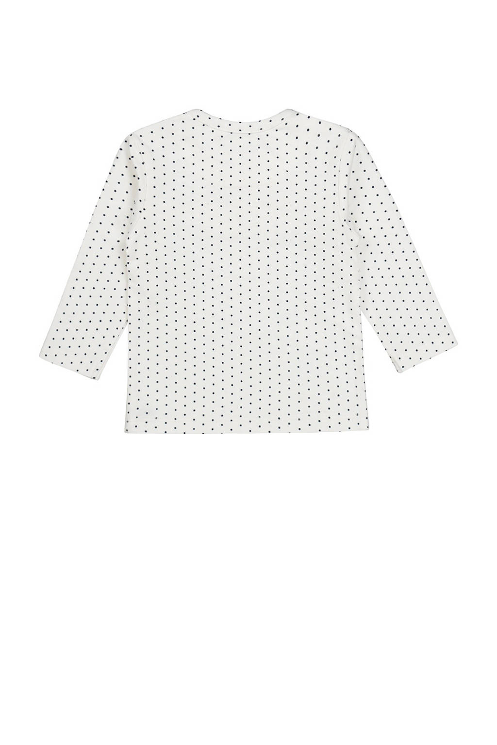 Dirkje baby longsleeve met katoen wit/blauw