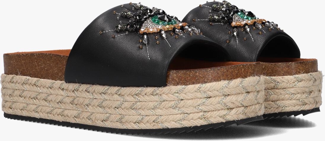 KURT GEIGER LONDON zwarte kurt geiger london slippers kensington eye flatform
