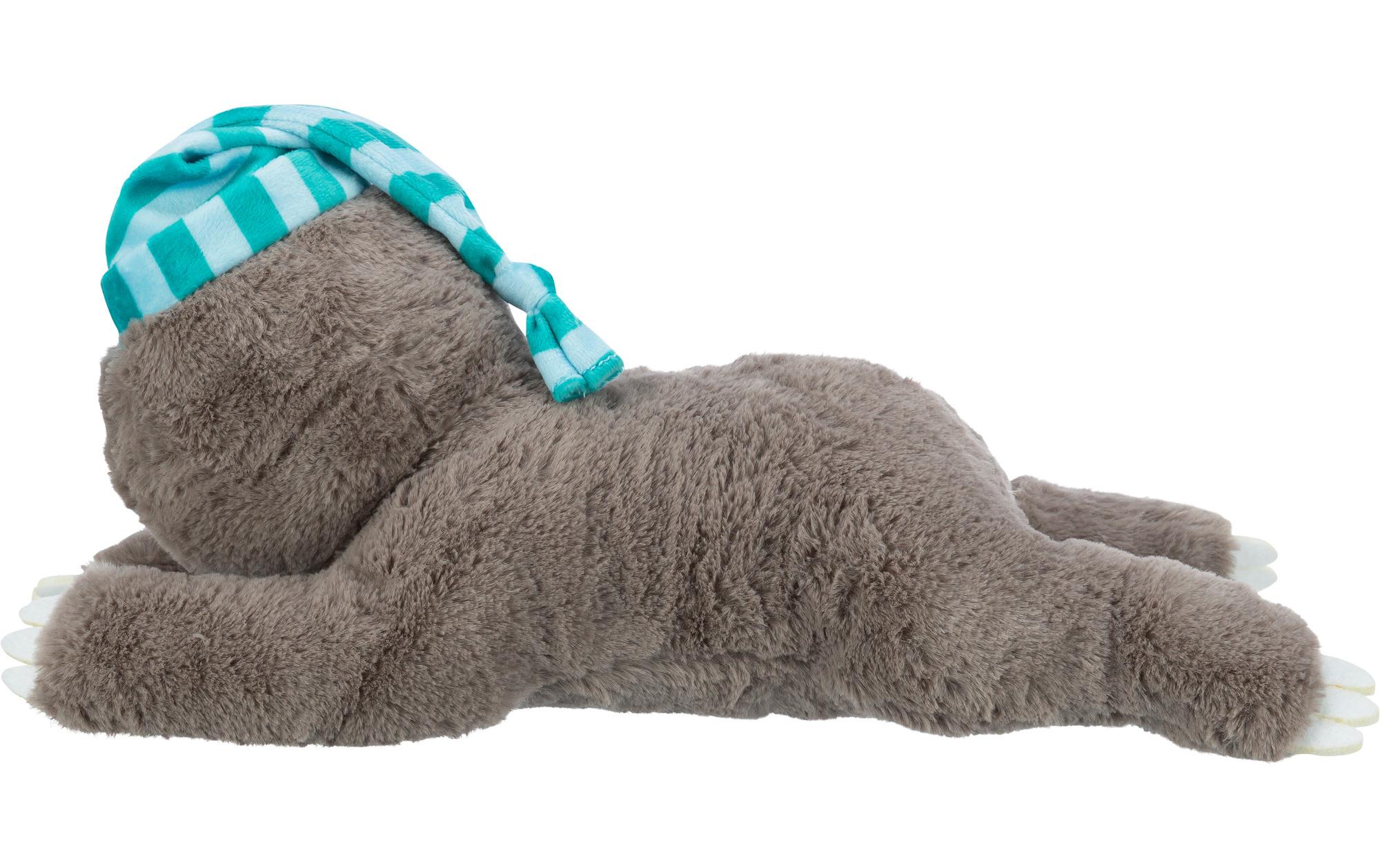 Hunde-Spielzeug Junior Faultier mit Herzschlag, 34 cm, BraunPlüschtier