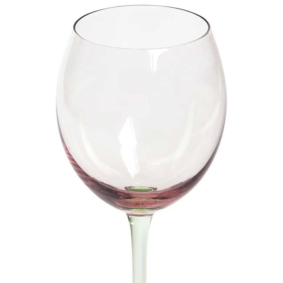 DIOPSIDE - Wijnglazen set van 4 - Roze/Groen - Glas