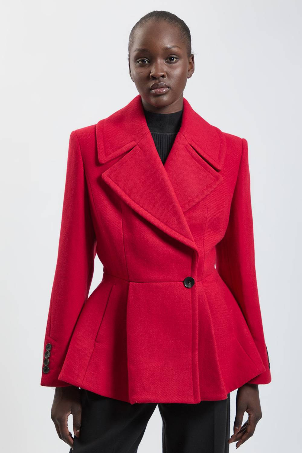 KarenMillen Manteau Court En Laine À Basque