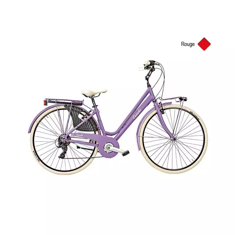 Vélo CASADEI cottage 28´´ femme 6v h44 alu rouge