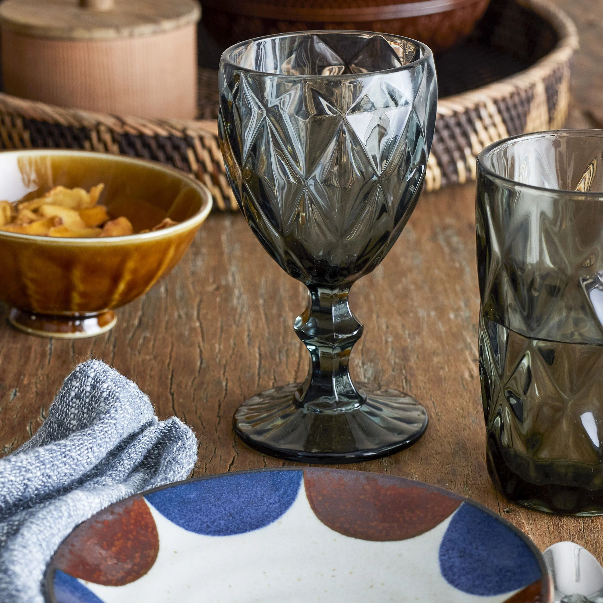 ASANA - Verre à vin verre | Gris