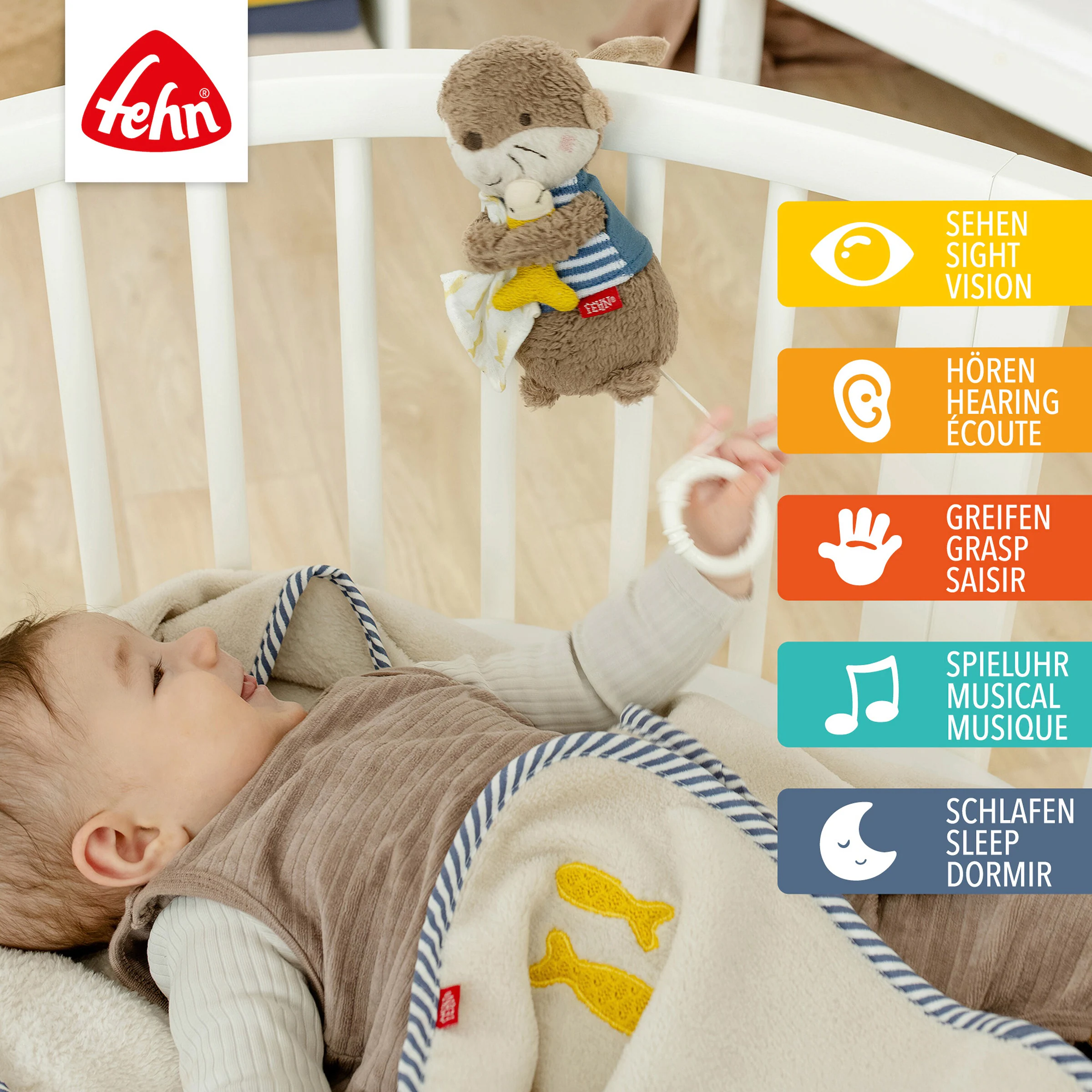 Fehn Mini-Spieluhr Otter Theo 20cm