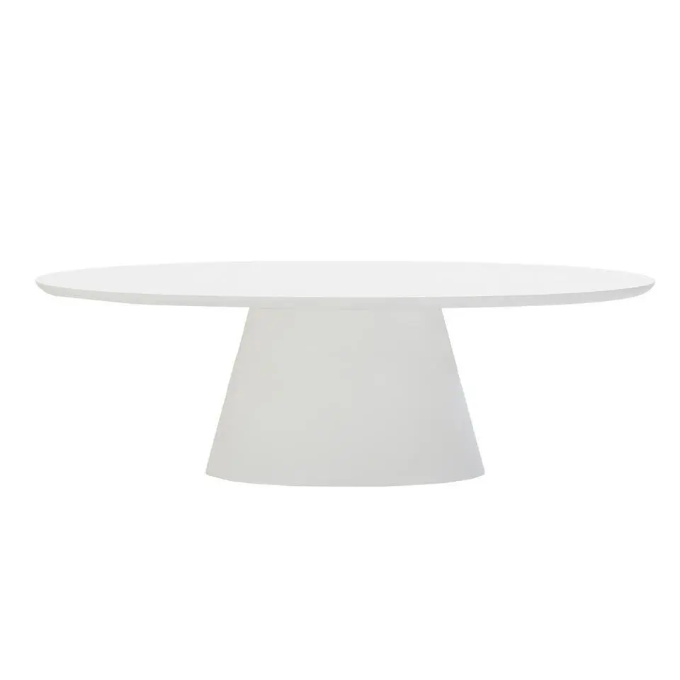 Tuintafel Ovaal 160cm - Wit Eco Composiet - Cleo